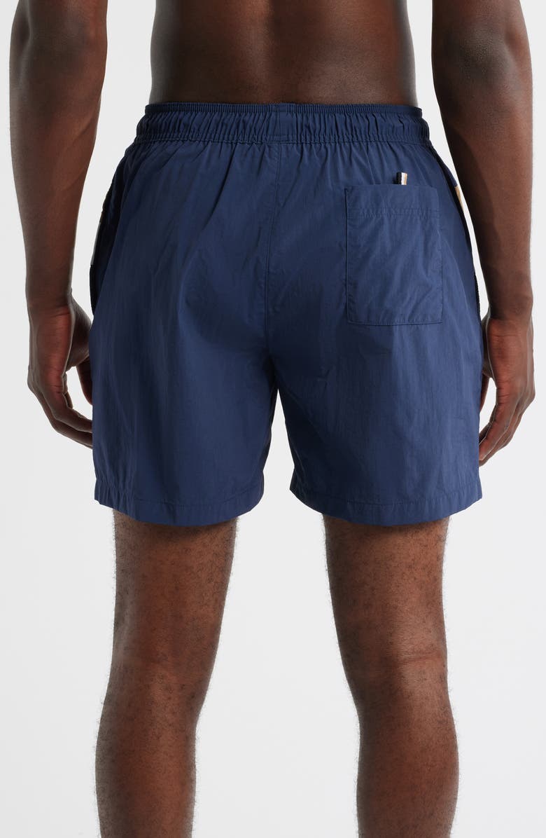 BOSS Louis Colorblock Swim Trunks, Alternate, color, Navy