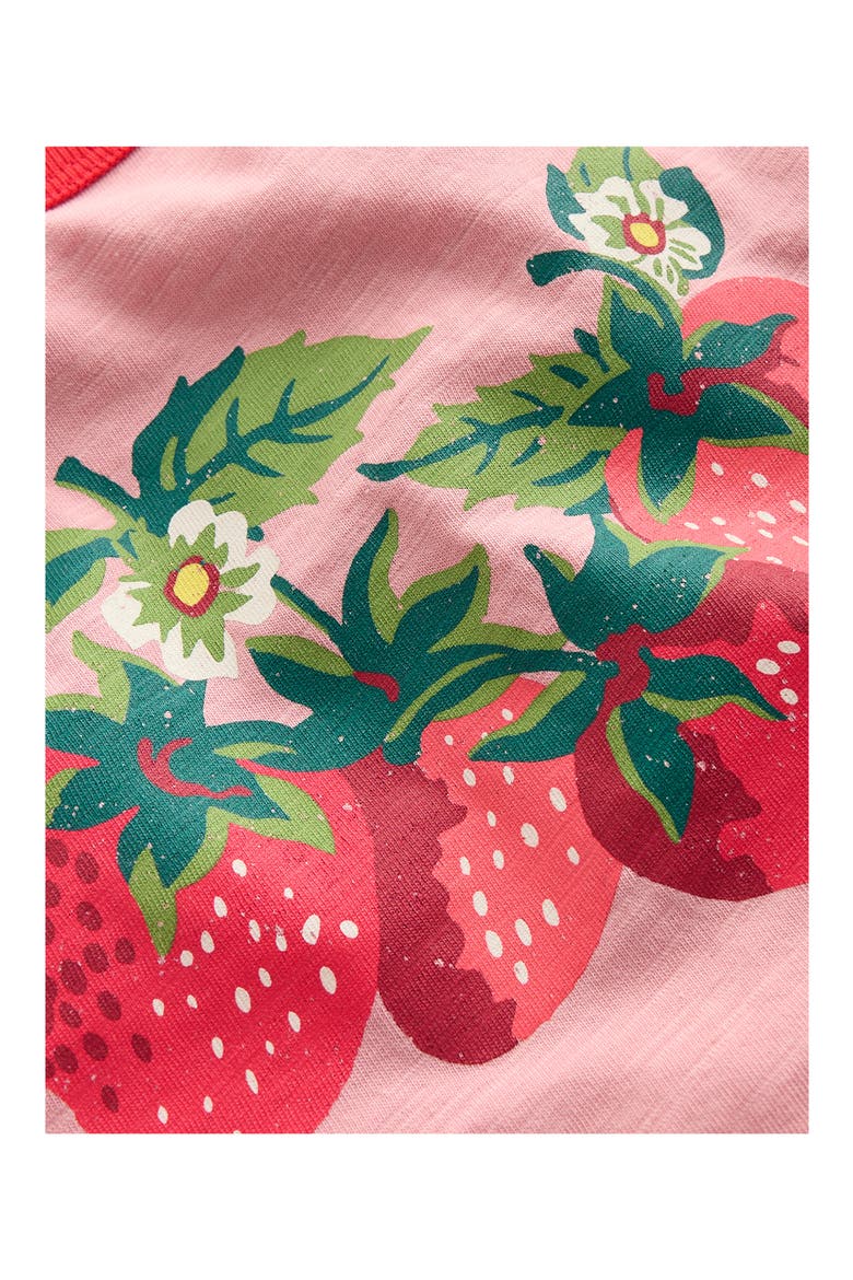 Kids' Ringer Cotton Graphic T-Shirt, Alternate, color, VINTAGE PINK STRAWBERRIES