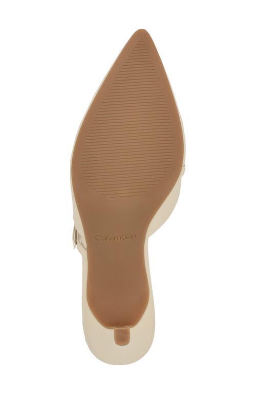 Shop Calvin Klein Jansy Pointed Toe Mule In Natural