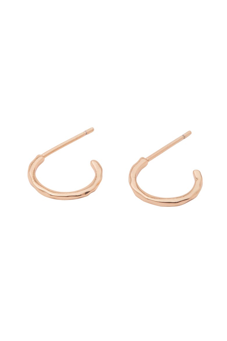 Taner Mini Hoop Earrings, Main, color, ROSE GOLD
