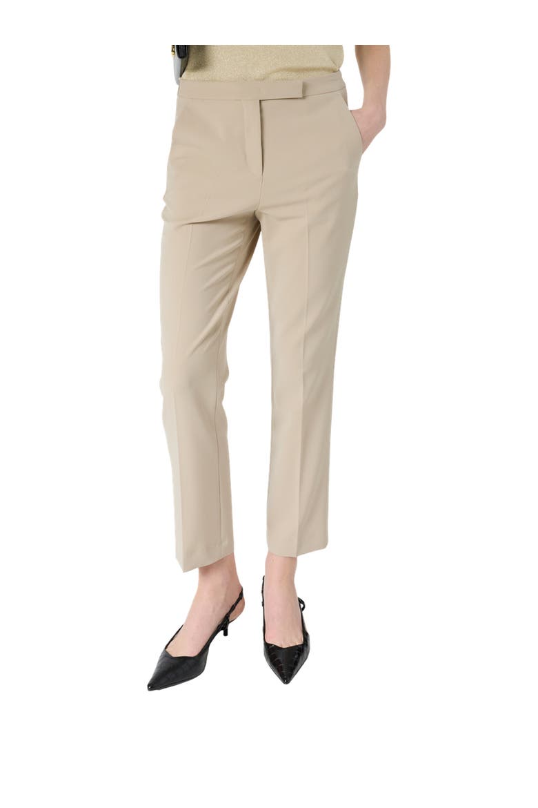 Alya Tailored Mid Rise Pants, Main, color, Beige