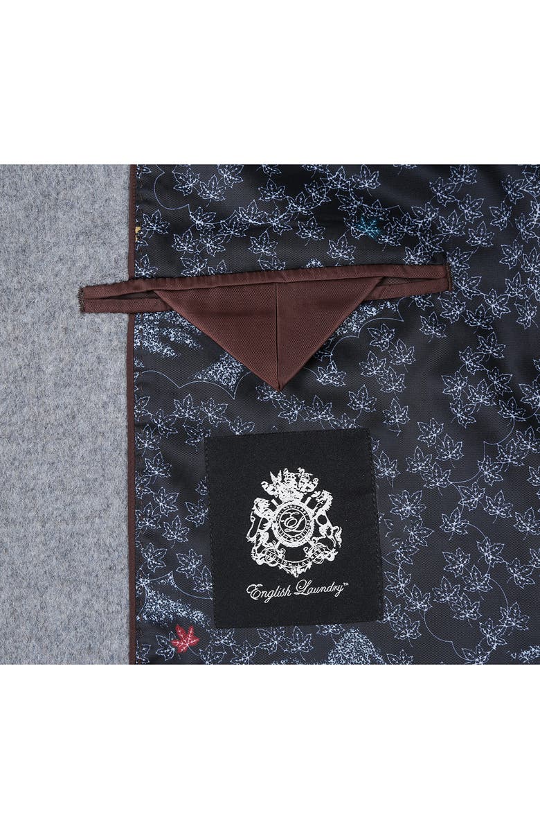 English Laundry Wool Blend 3-Button Three-Quarter Length Top Coat, Alternate, color, Lt Gray