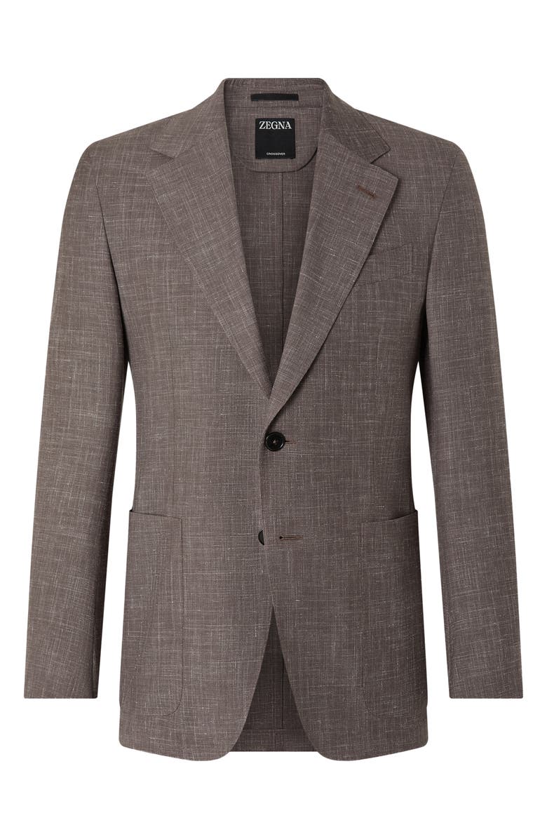 ZEGNA Crossover Wool, Silk & Linen Sport Coat, Main, color, 
