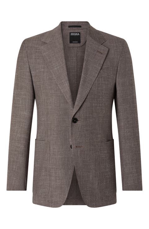 Crossover Wool, Silk & Linen Sport Coat (Regular & Big)
