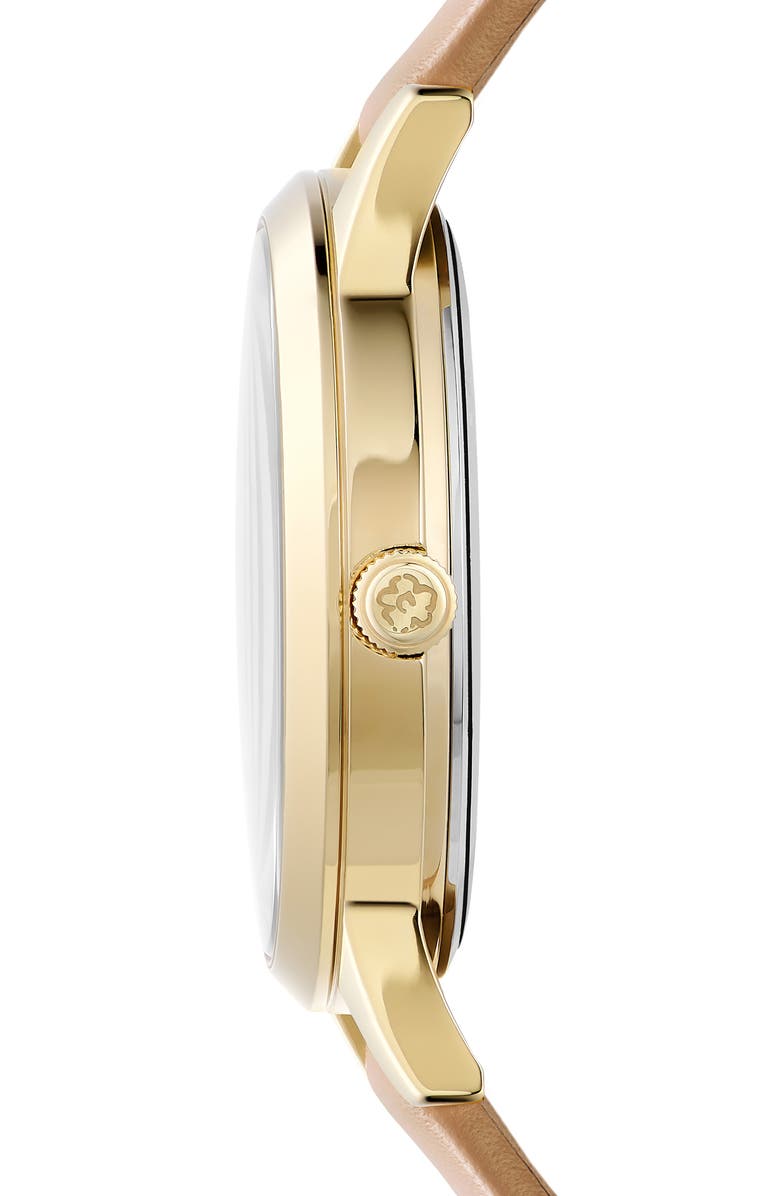 Ted Baker London Fitzrovia Leather Strap Watch & Bracelet Set, 34mm, Alternate, color, Yellow Gold/ Gold/ Tan