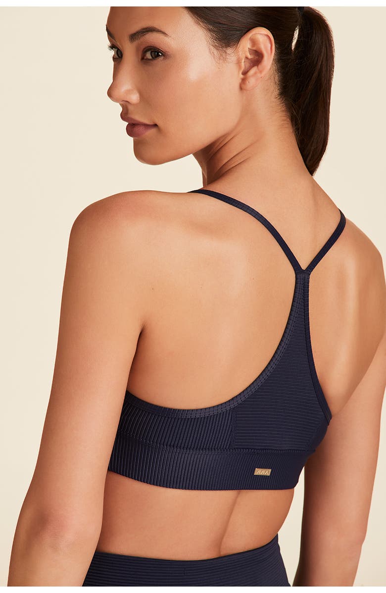 ALALA Raya Rib Bra, Alternate, color, Navy