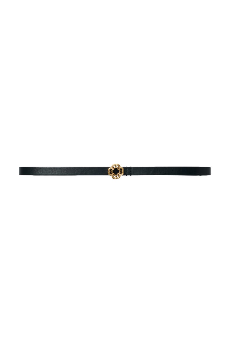 Slim Clover belt, Main, color, Black