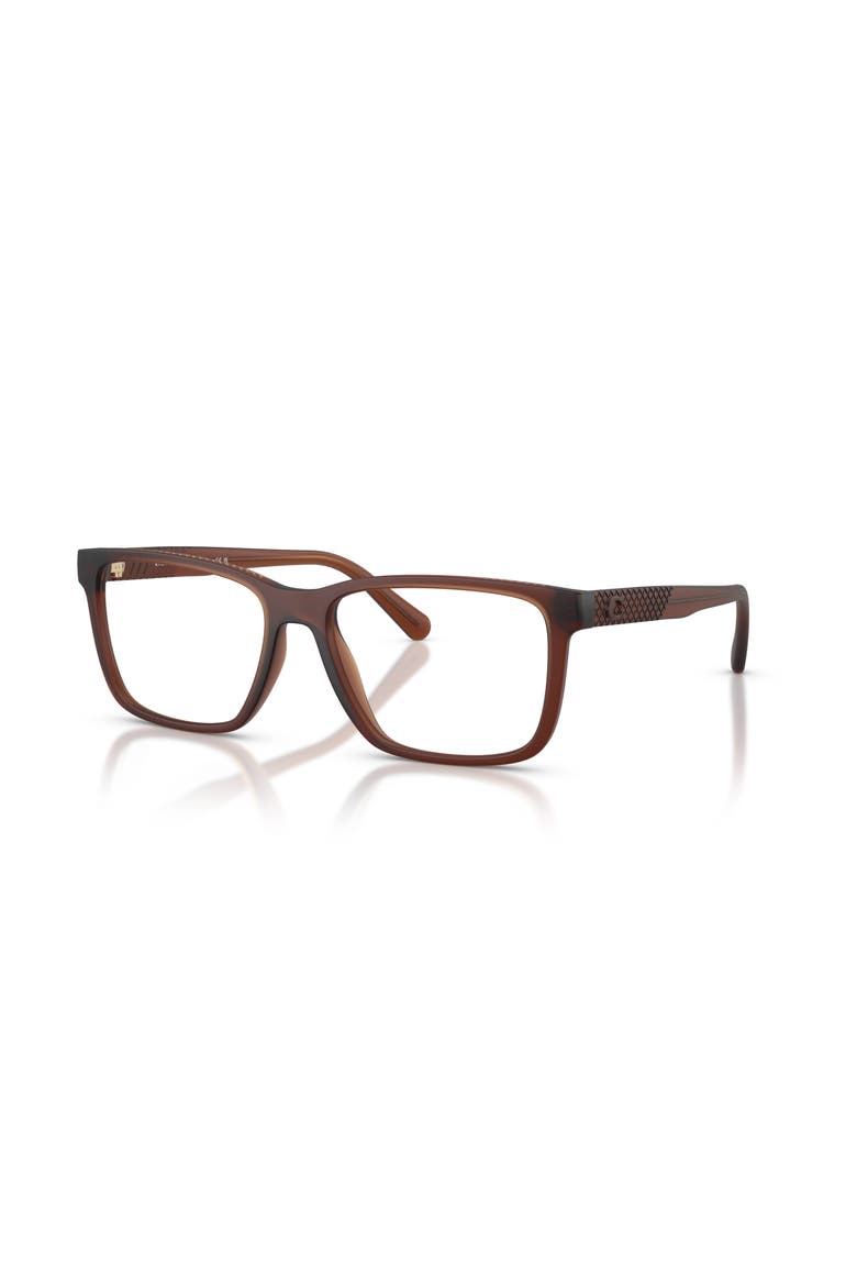 57mm Rectangle optical glasses, Main, color, Brown