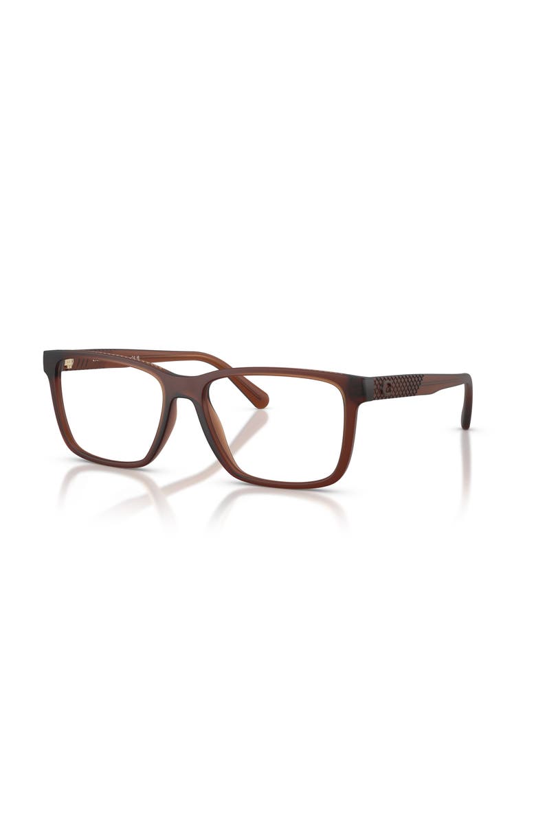 COACH 54mm Rectangle optical glasses, Main, color, Brown