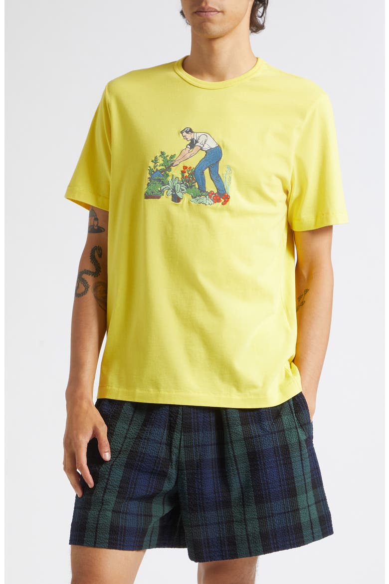 Gardener Graphic T-Shirt, Main, color, LEMON