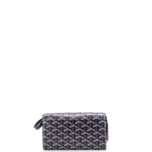 Pre-owned Goyard Goyard Varenne Continental Wallet With Strap Coated Canvas In Multi