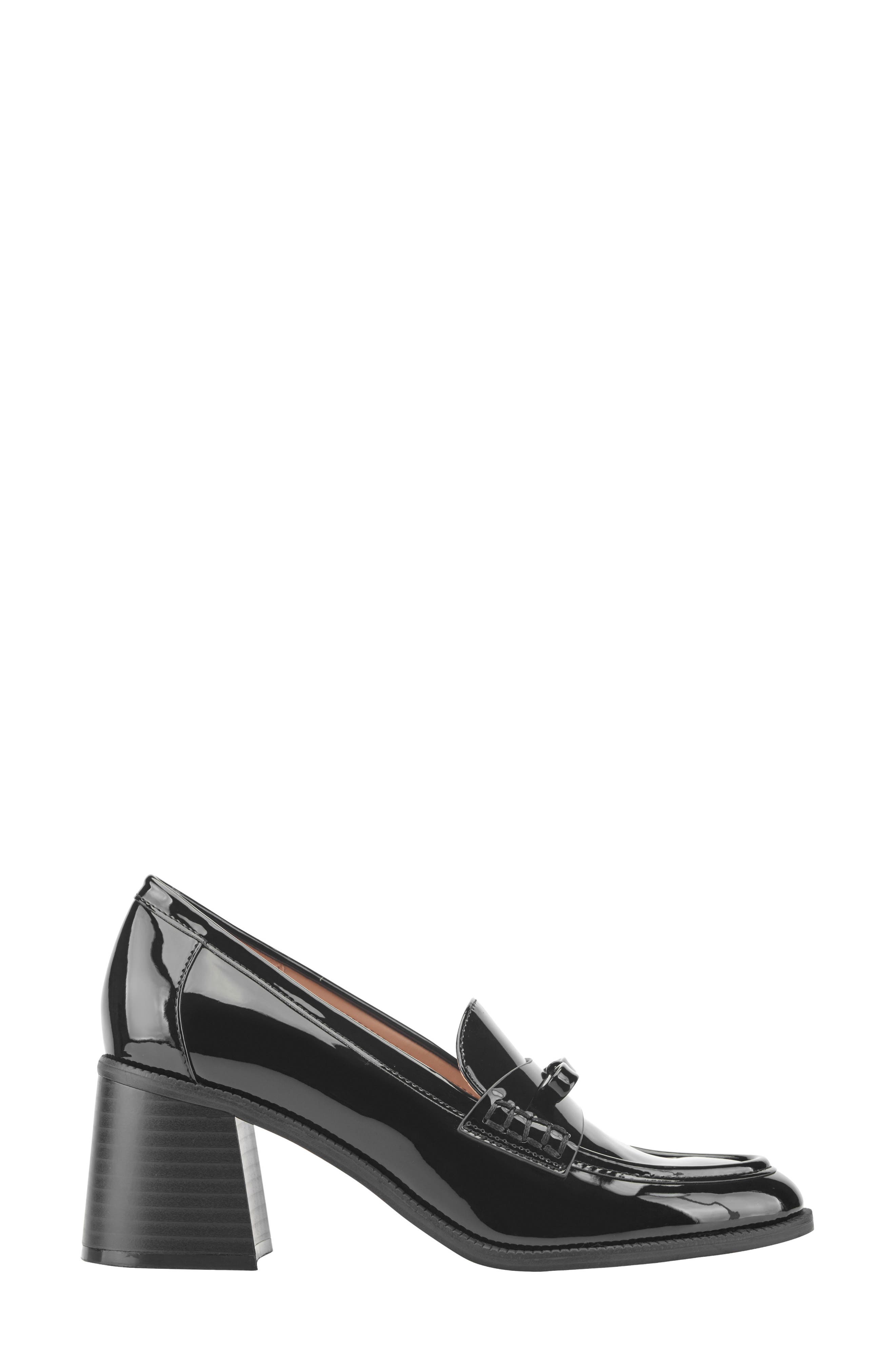 Kaynei Faux Leather Loafer Pump, Alternate, color, BLACK