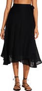 Vitamin A® Lana Linen Cover-Up Wrap Midi Skirt