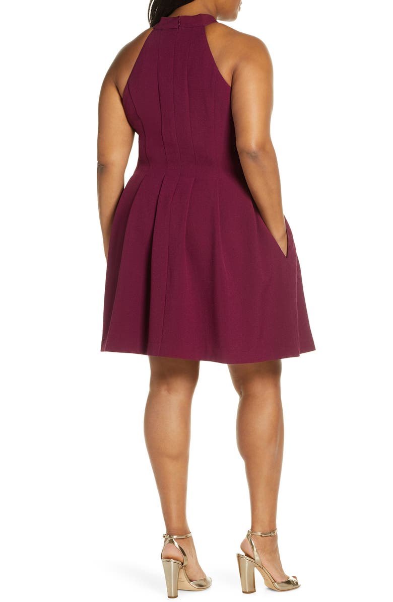 Vince Camuto Sleeveless Bow Fit & Flare Dress, Alternate, color,