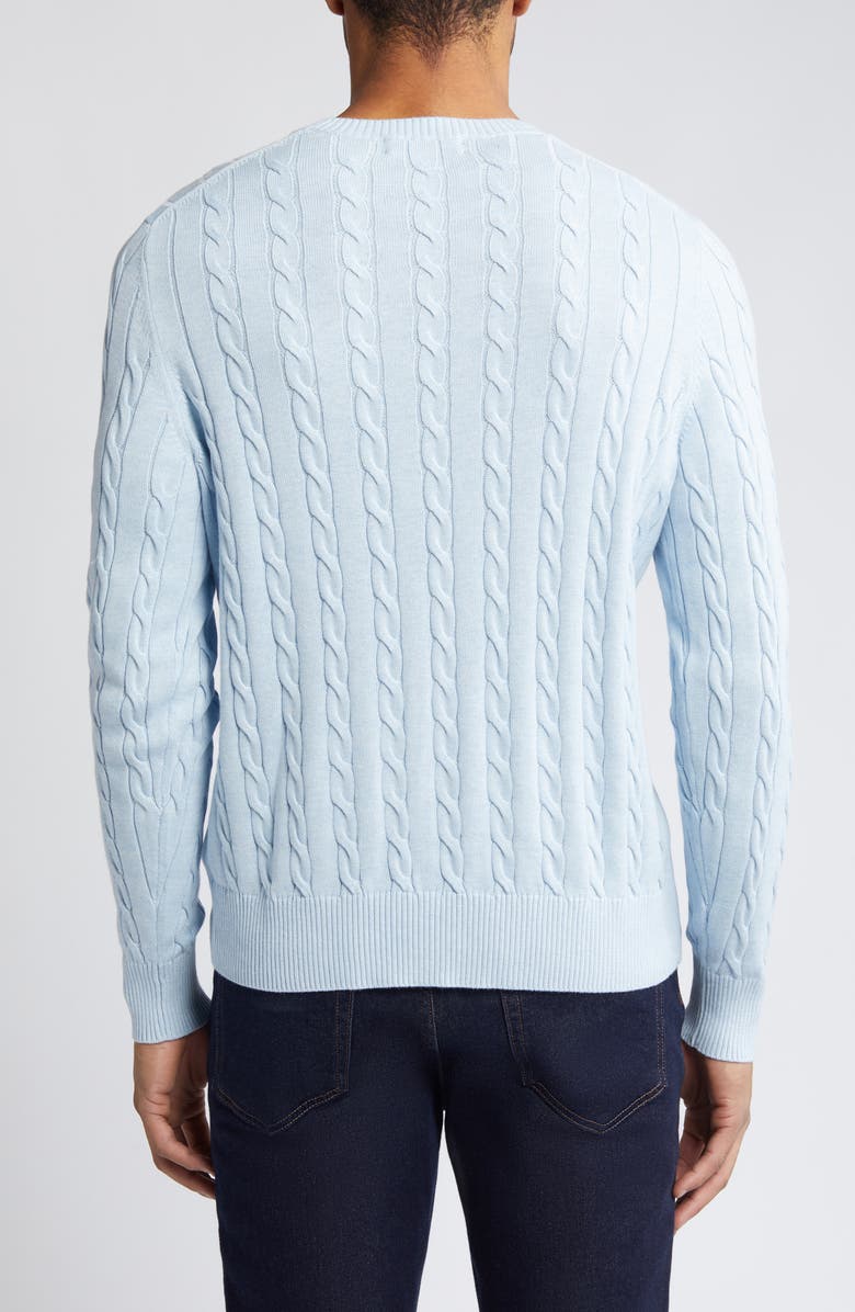 Brooks Brothers Supima<sup>®</sup> Cotton Cable Knit Sweater, Alternate, color, 