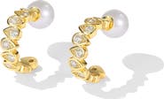 Classicharms Teardrop Zirconia Hoop Earrings