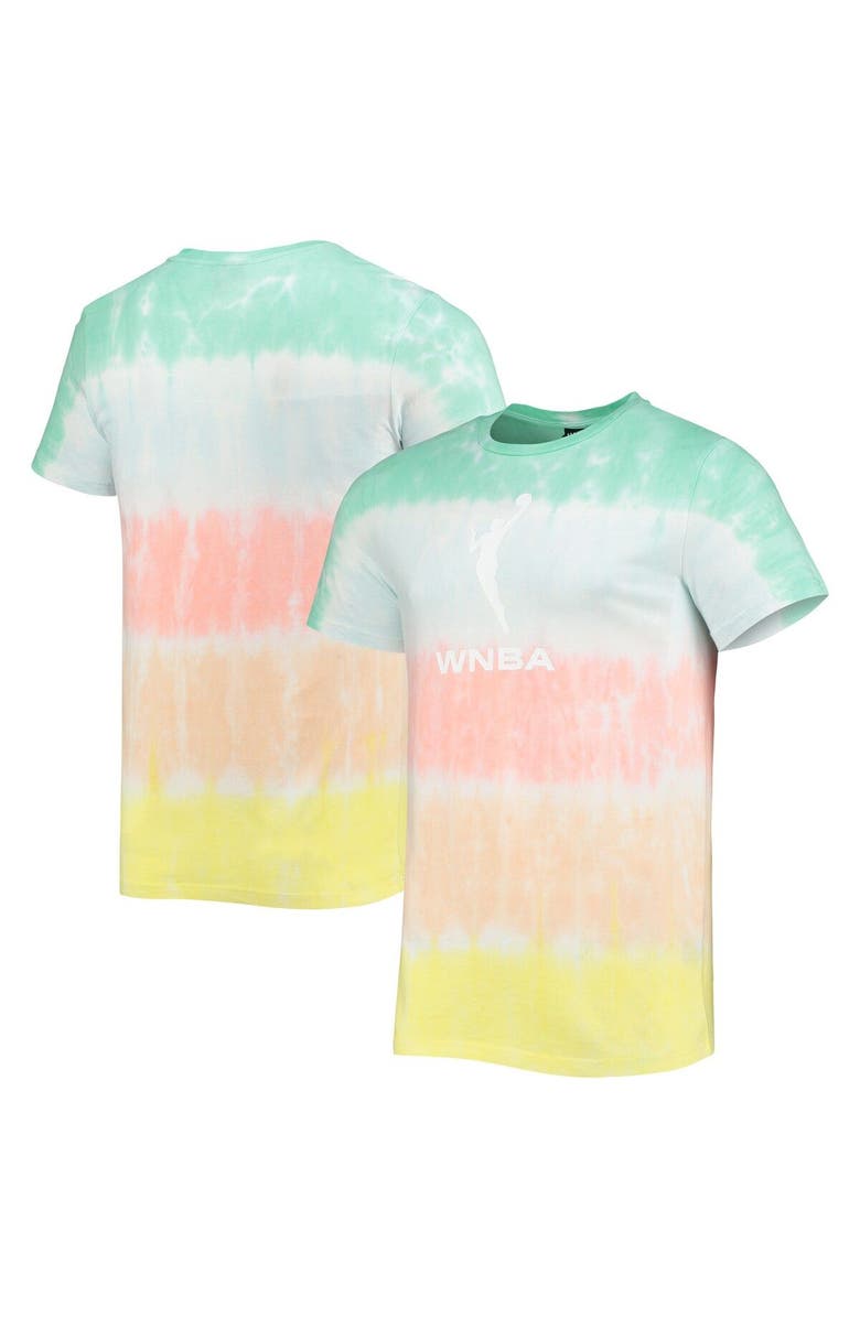 THE WILD COLLECTIVE Mint/Coral WNBA Logowoman Pride Tie-Dye T-Shirt, Main, color, Mint