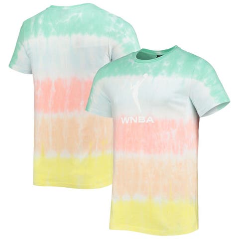 Mint/Coral WNBA Logowoman Pride Tie-Dye T-Shirt