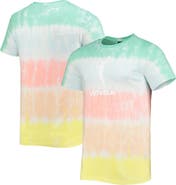 THE WILD COLLECTIVE Mint/Coral WNBA Logowoman Pride Tie-Dye T-Shirt
