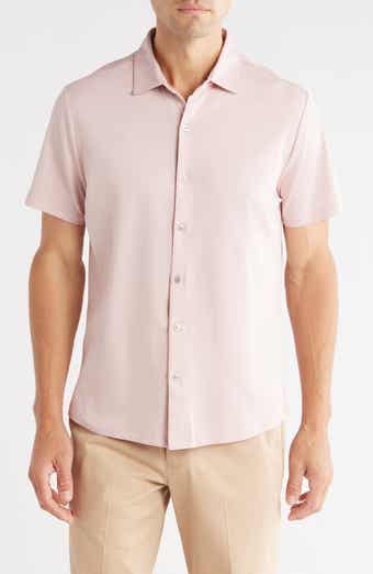 Glensea Short Sleeve Button-Up Knit Shirt