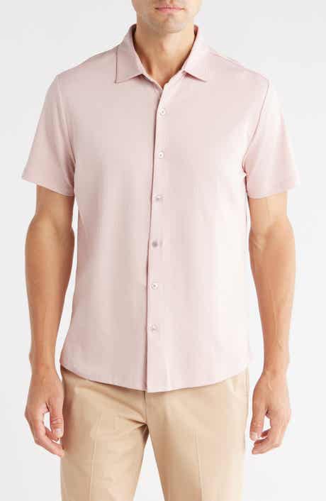 Robert Barakett Glensea Short Sleeve Button-Up Knit Shirt