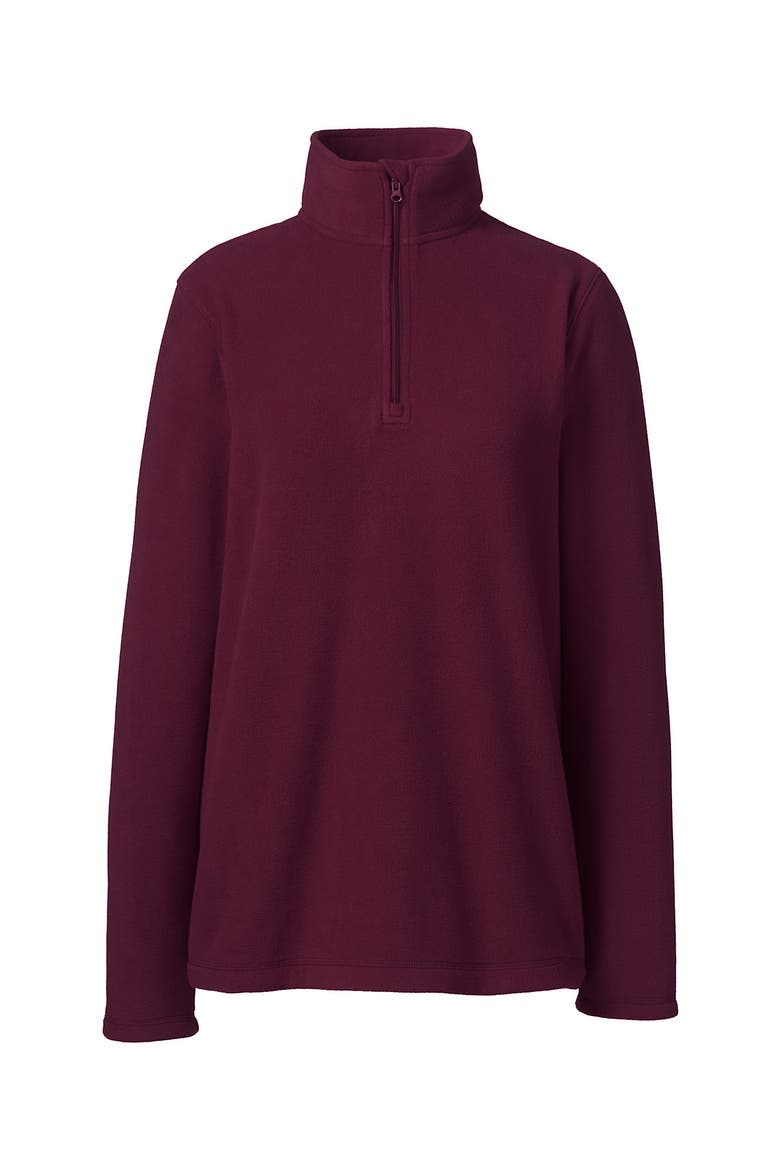 School Uniform Young  Lightweight Fleece Quarter Zip Pullover, Alternate, color, Burgundy