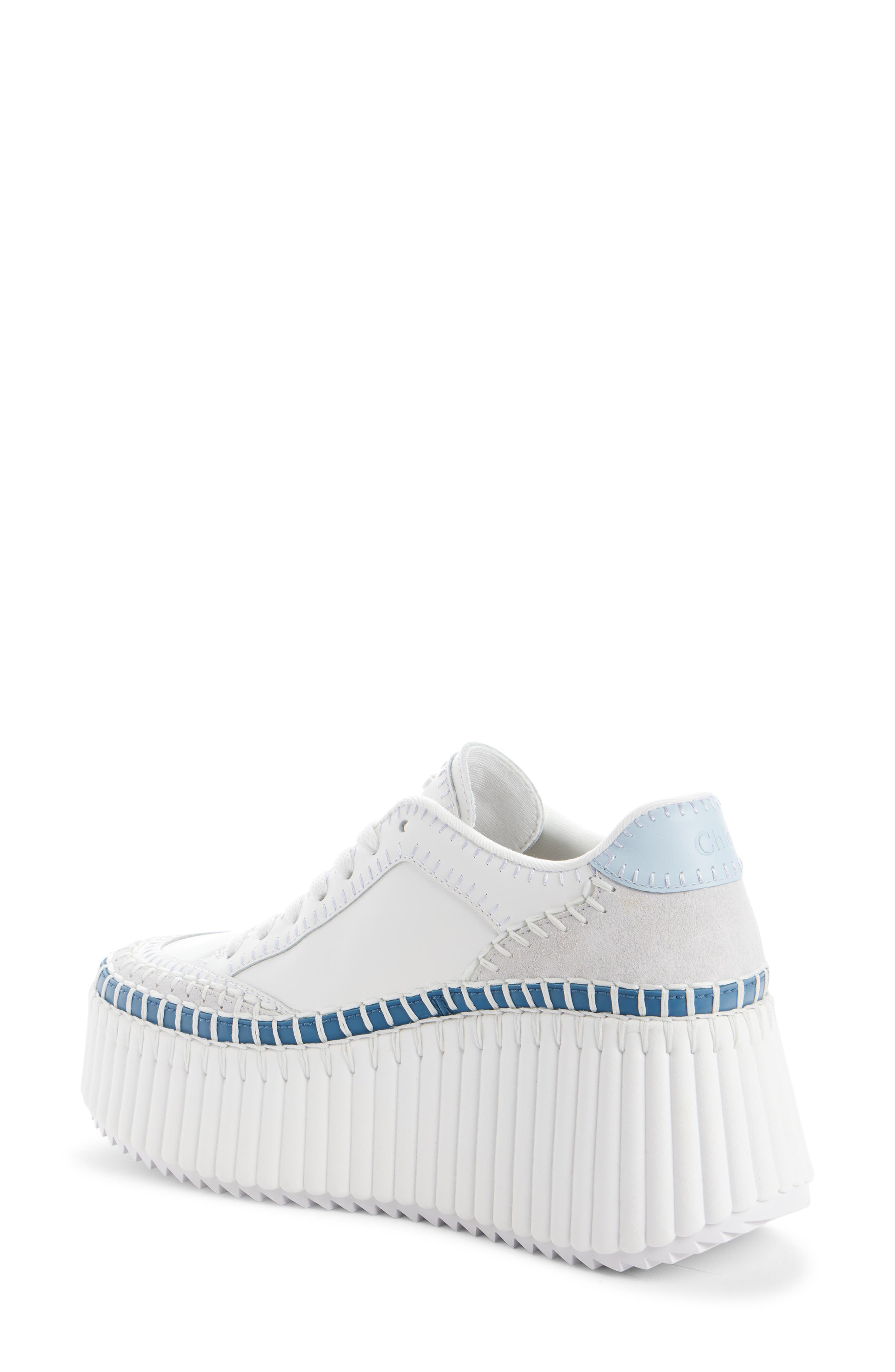 Chloé Nama Platform Sneaker, Alternate, color, Blue/ White