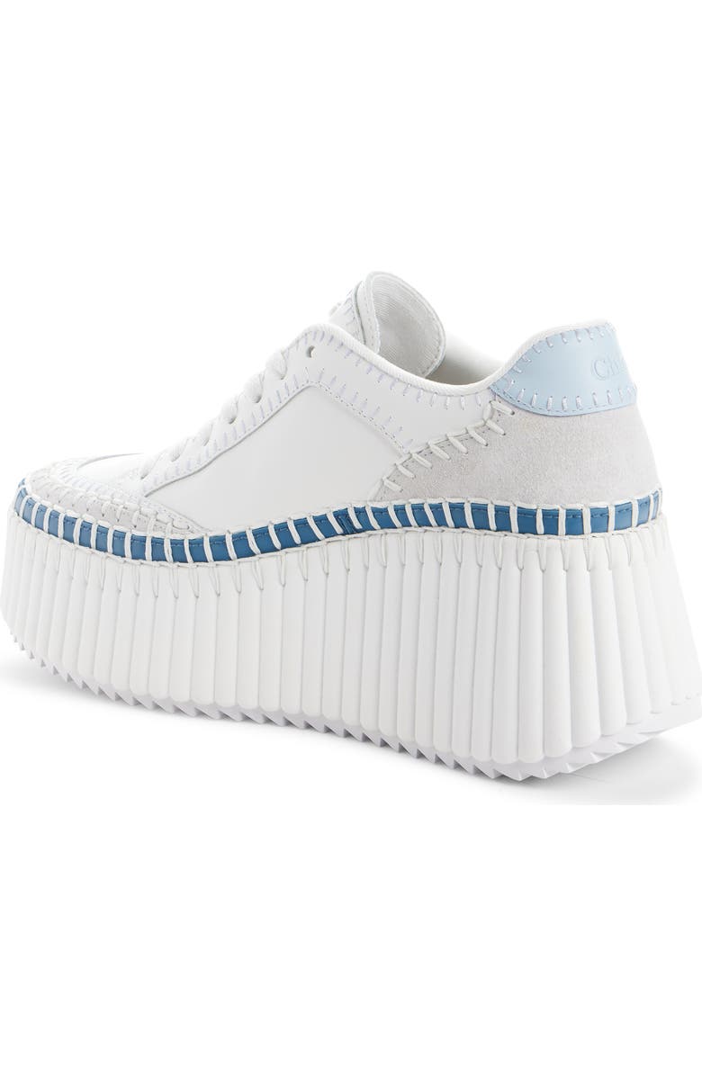 Chloé Nama Platform Sneaker, Alternate, color, Blue/ White
