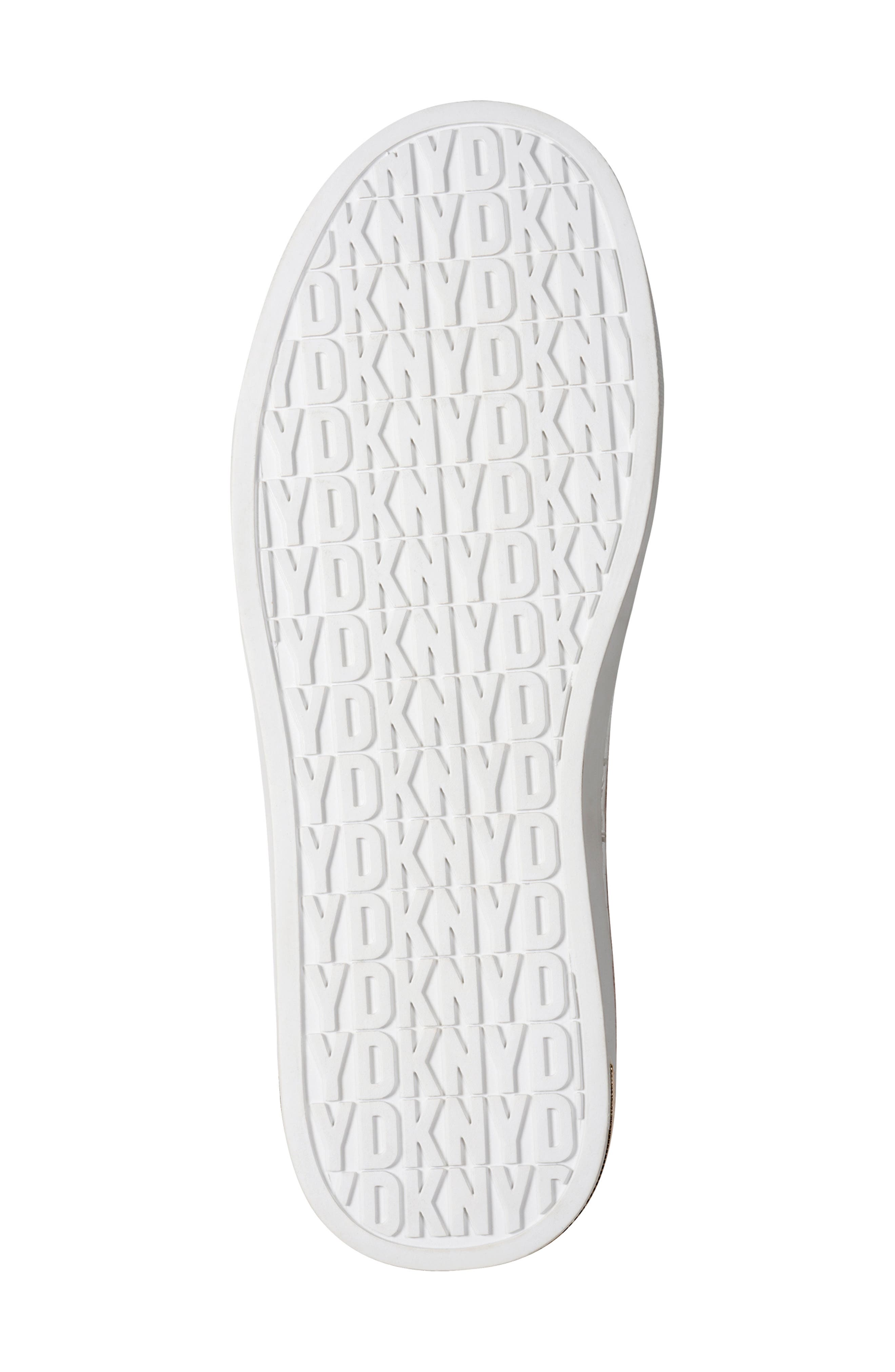 DKNY Abeni Faux Fur Sneaker, Alternate, color, White/ Champagne