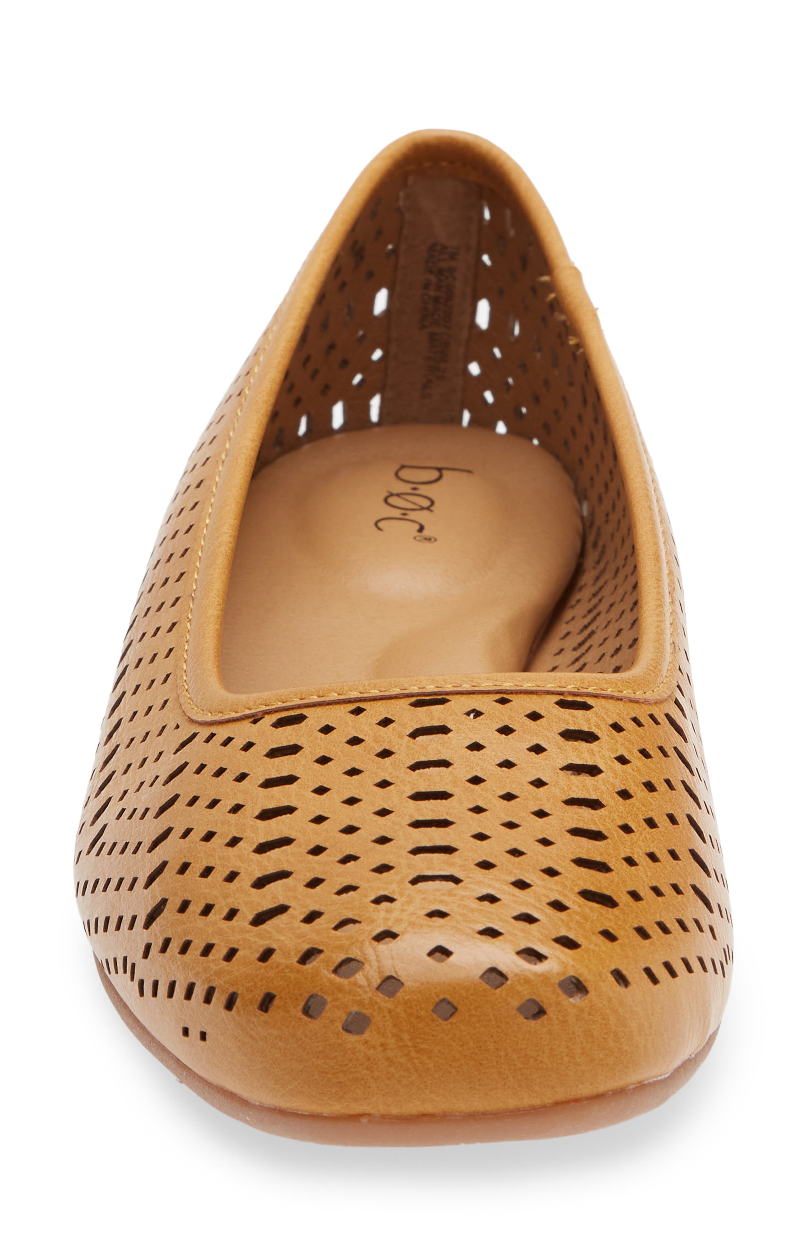 Pamala Perforated Ballet Flat, Alternate, color, YELLOW