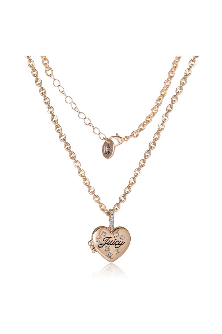 Gold-Tone Crystal Heart Locket Pendant Necklace, Alternate, color, Gold