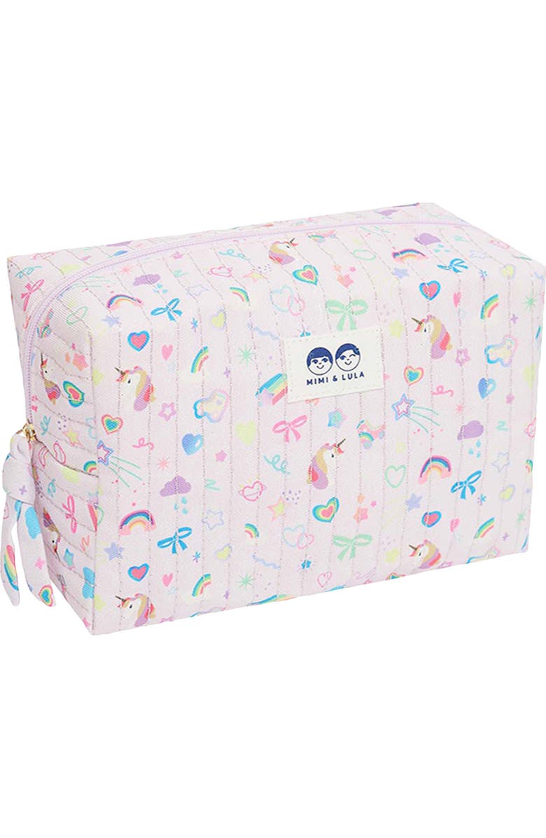 Mimi & Lula My Unicorn Washbag, Main, color, Light/ Pastel Purple