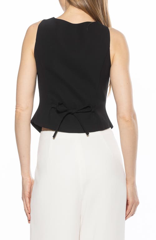 Alexia Admor Liliana Button Front Vest In Black