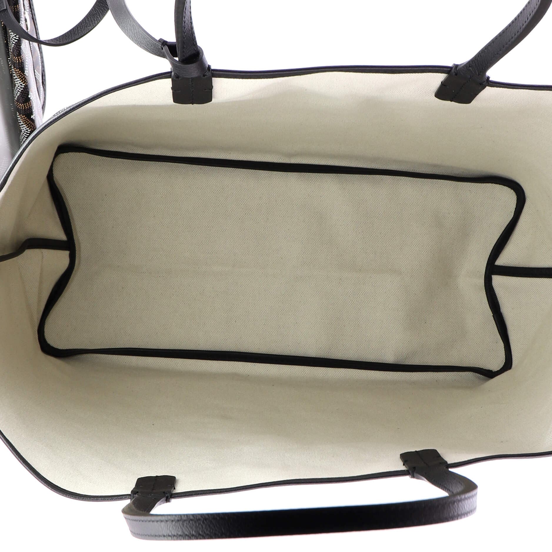 Pre-Owned Goyard Saint Louis Tote Coated Canvas PM, Alternate, color, Black