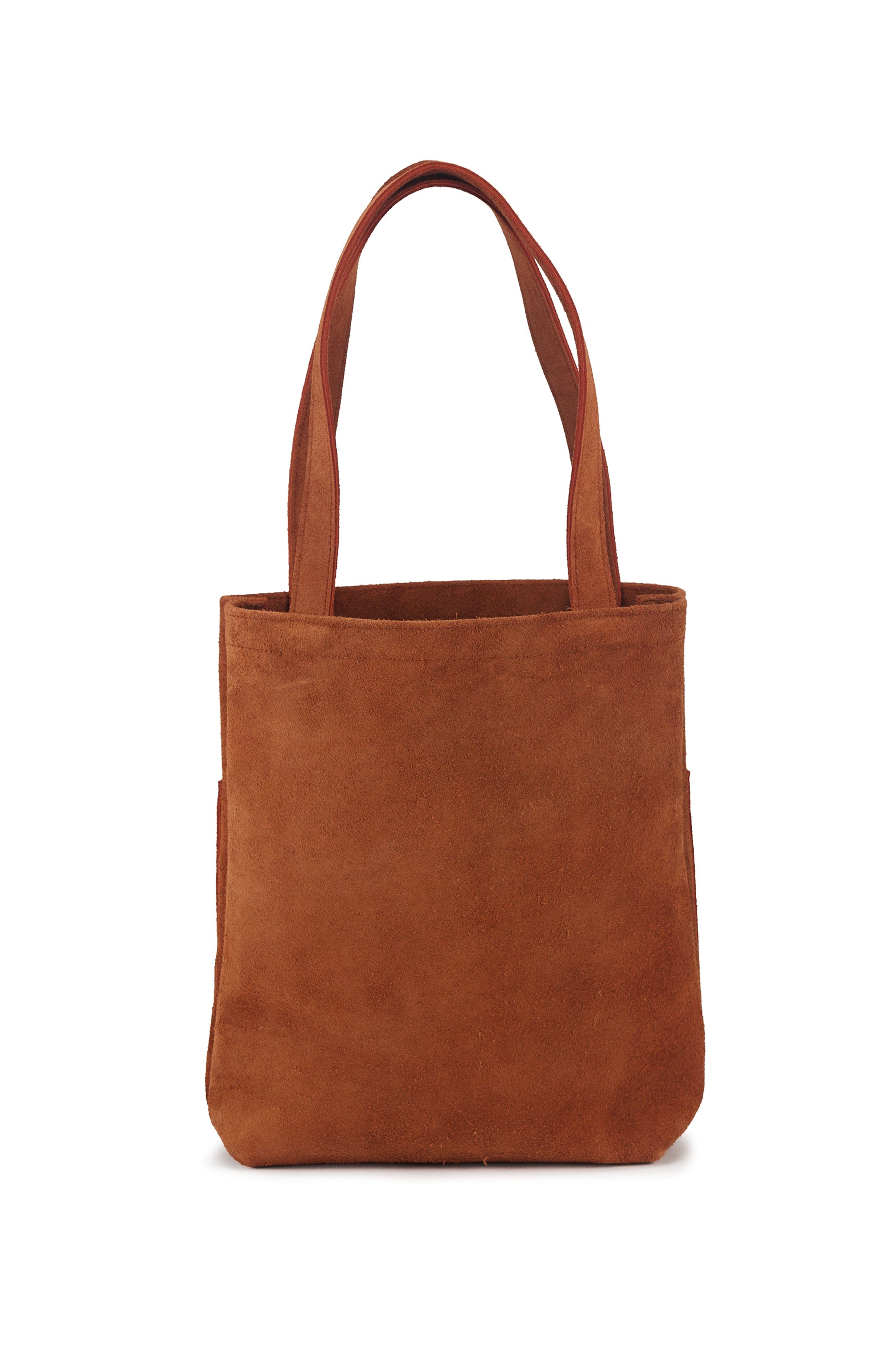 Ezra Arthur Brooklyn Nubuck Suede Leather Tote Bag, Alternate, color, Sedona