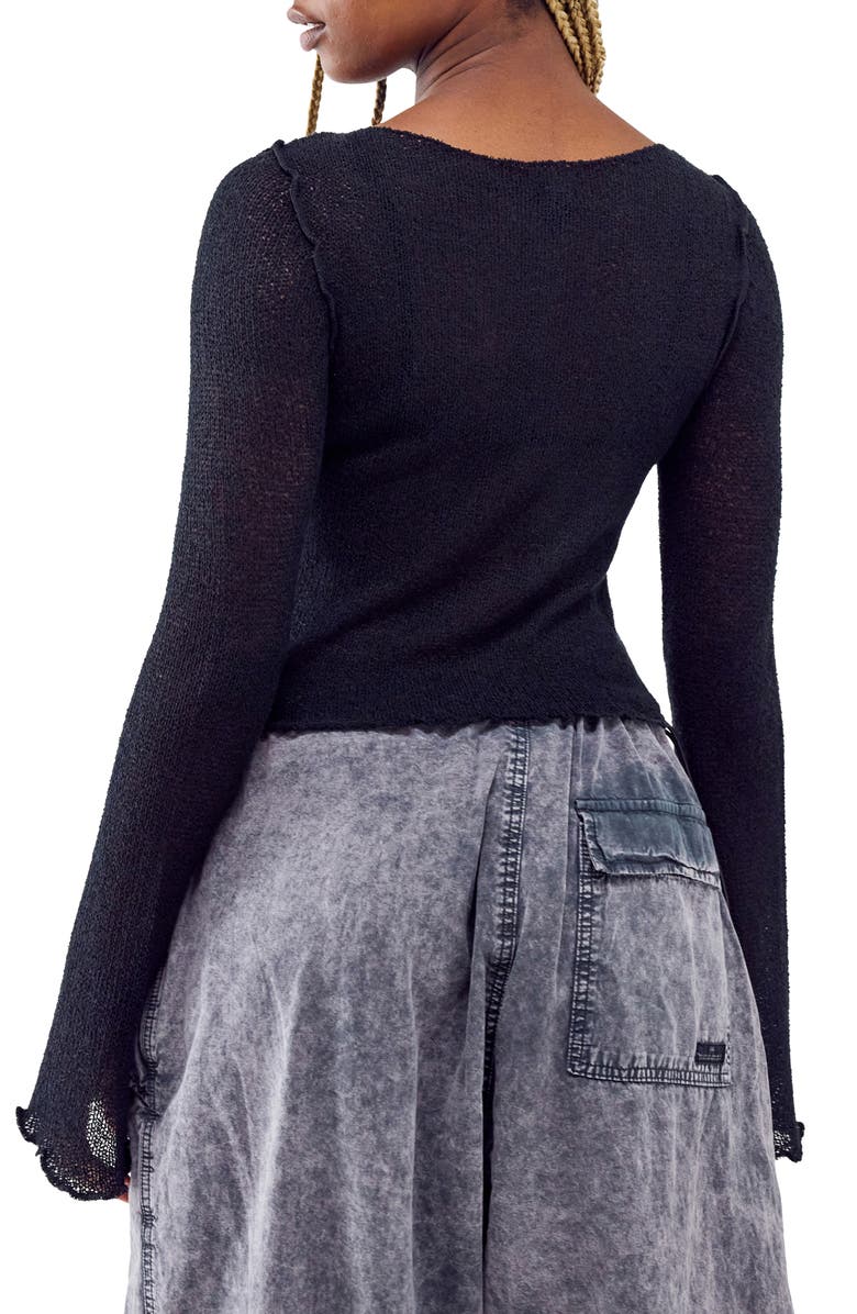 BDG Urban Outfitters Sheer Boatneck Sweater, Alternate, color, 