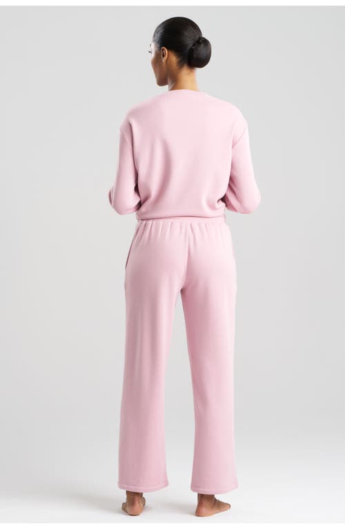 Natori Edit Nova Brushed Knit Everywhere Straight Leg Pant In Pink
