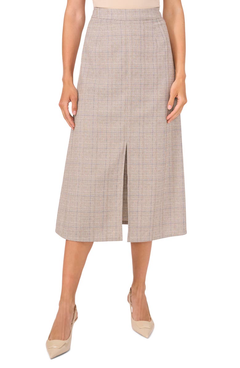 Halogen<sup>®</sup> Glen Plaid Midi Skirt, Main, color,