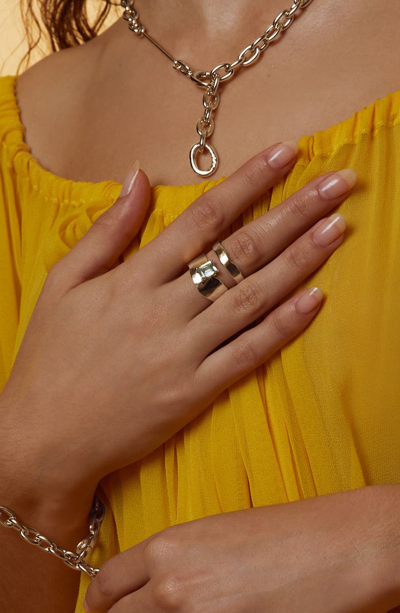 Lady Grey Wade Ring, Alternate, color, Silver/Green Amethyst