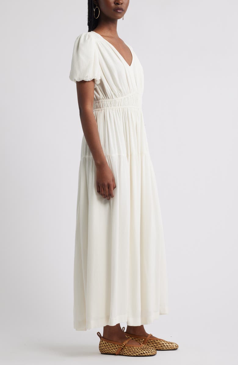 Treasure & Bond Shirred Puff Sleeve Dress, Alternate, color, 