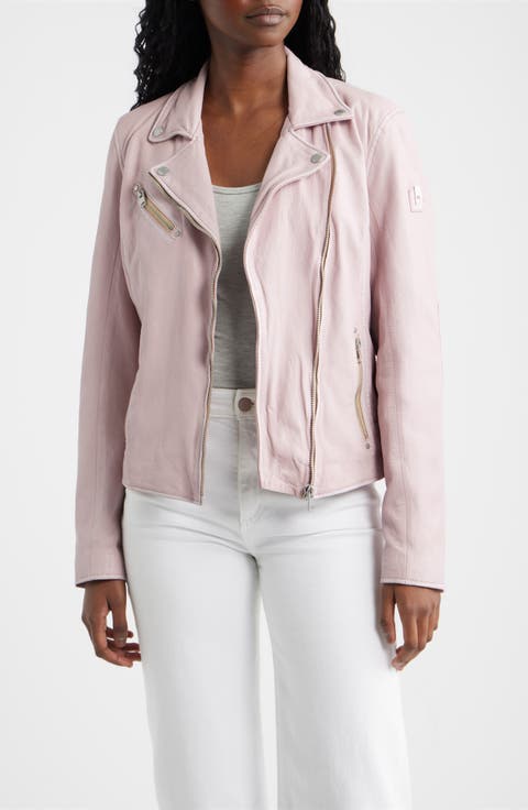 Sofia Lambskin Moto Jacket