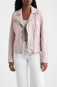 MAURITIUS Sofia Lambskin Moto Jacket