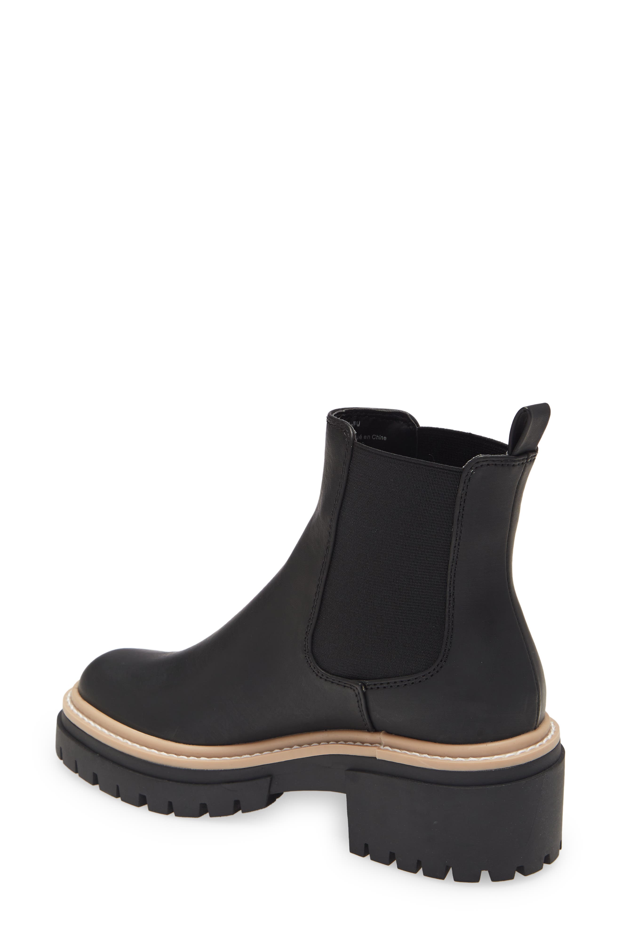 Open Edit Mira Lug Sole Chelsea Bootie, Alternate, color, 