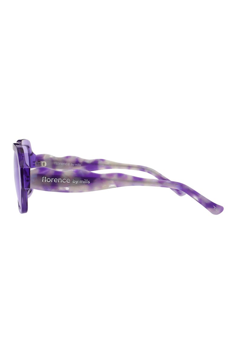 55mm Rectangular Sunglasses, Alternate, color, CRYSTAL PURPLE