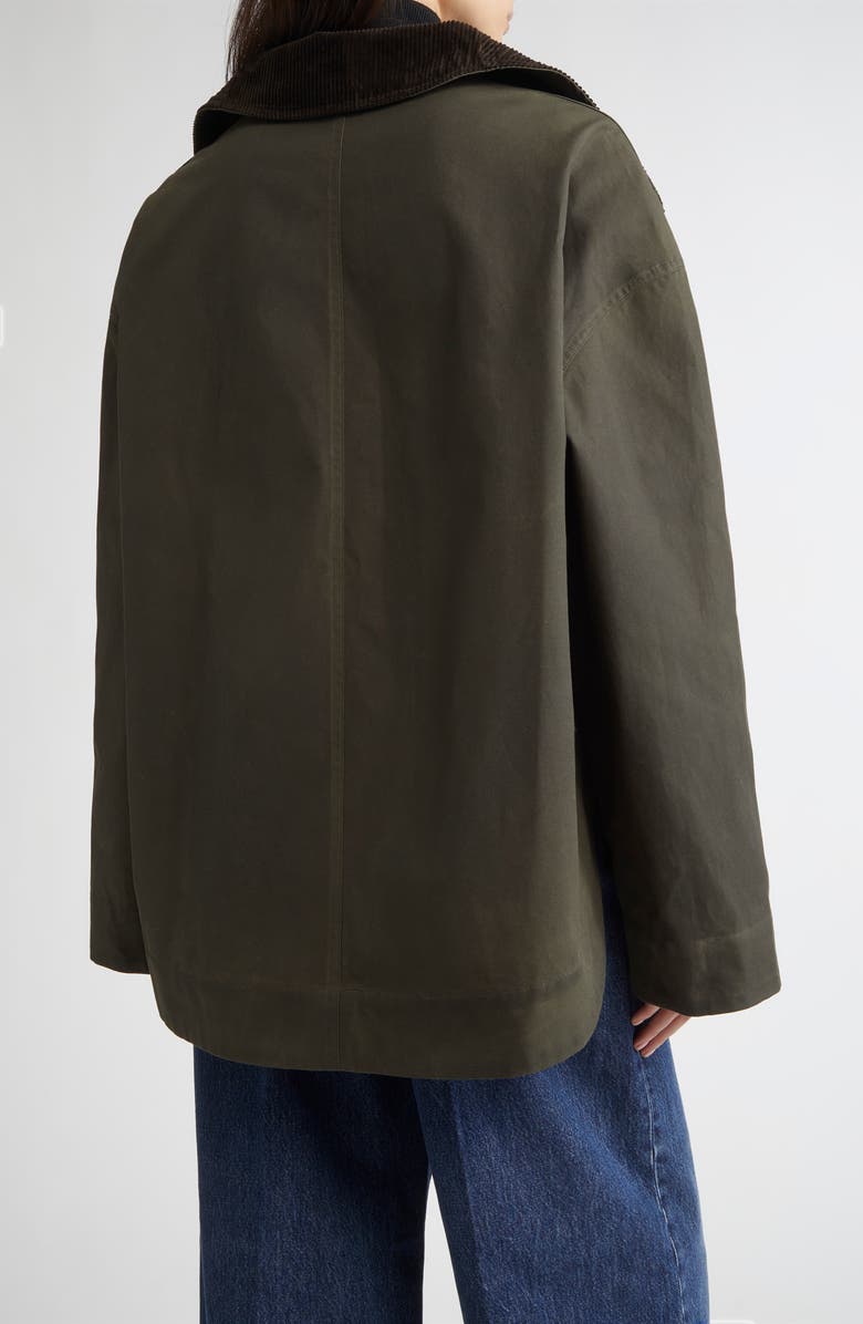 TOTEME Country Funnel Neck Waxed Cotton Jacket, Alternate, color,
