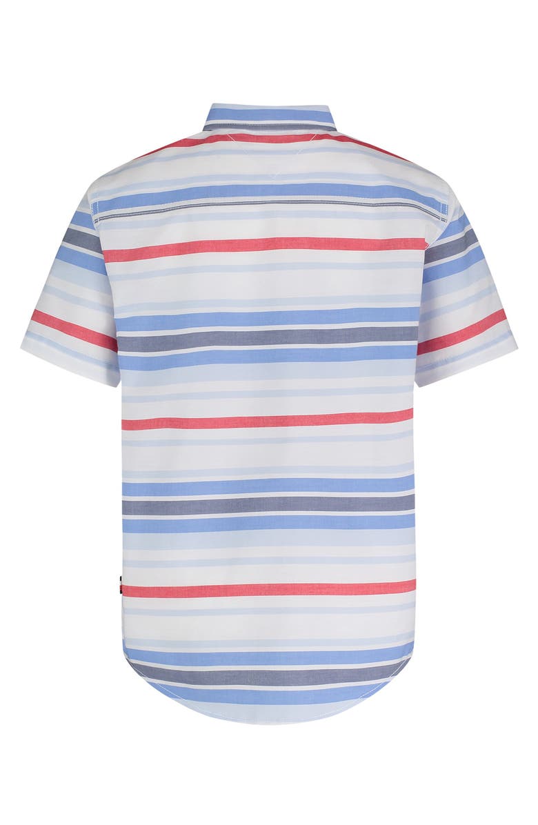 Tommy Hilfiger Kids' Damion Stripe Short-Sleeve Button-Up Shirt, Alternate, color,