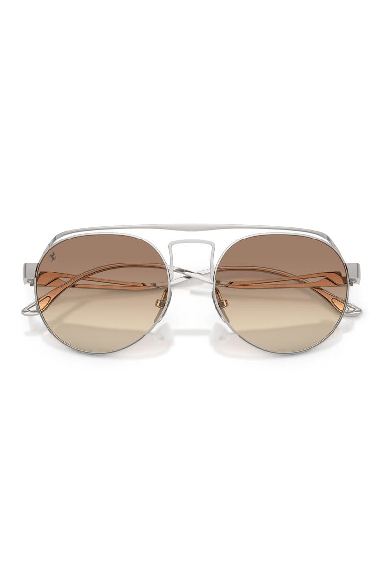 55mm Oval Sunglasses, Alternate, color, BRUSHED GREY / DARK BROWN