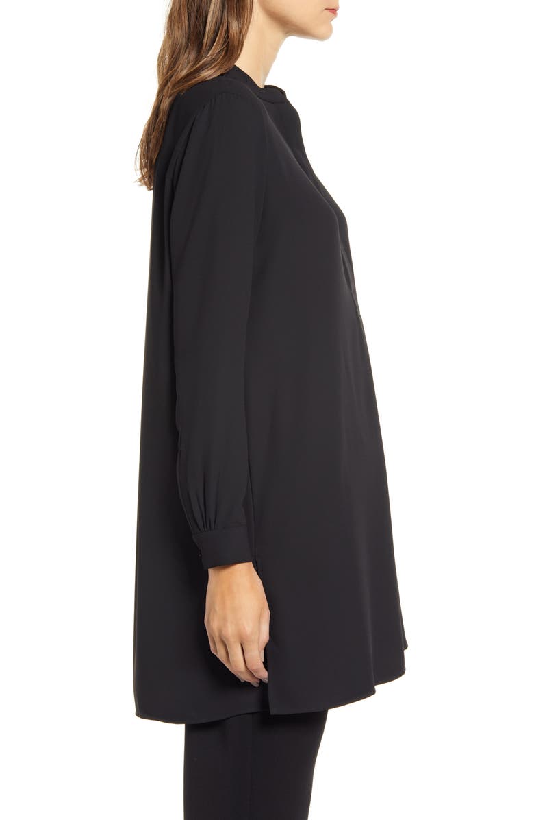 Anne Klein Nehru Tunic Shirt, Alternate, color, Anne Black