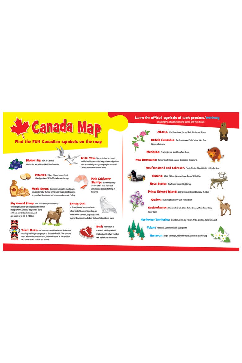 Canada Map 60 Piece Jigsaw Puzzle, Alternate, color, Multicolor