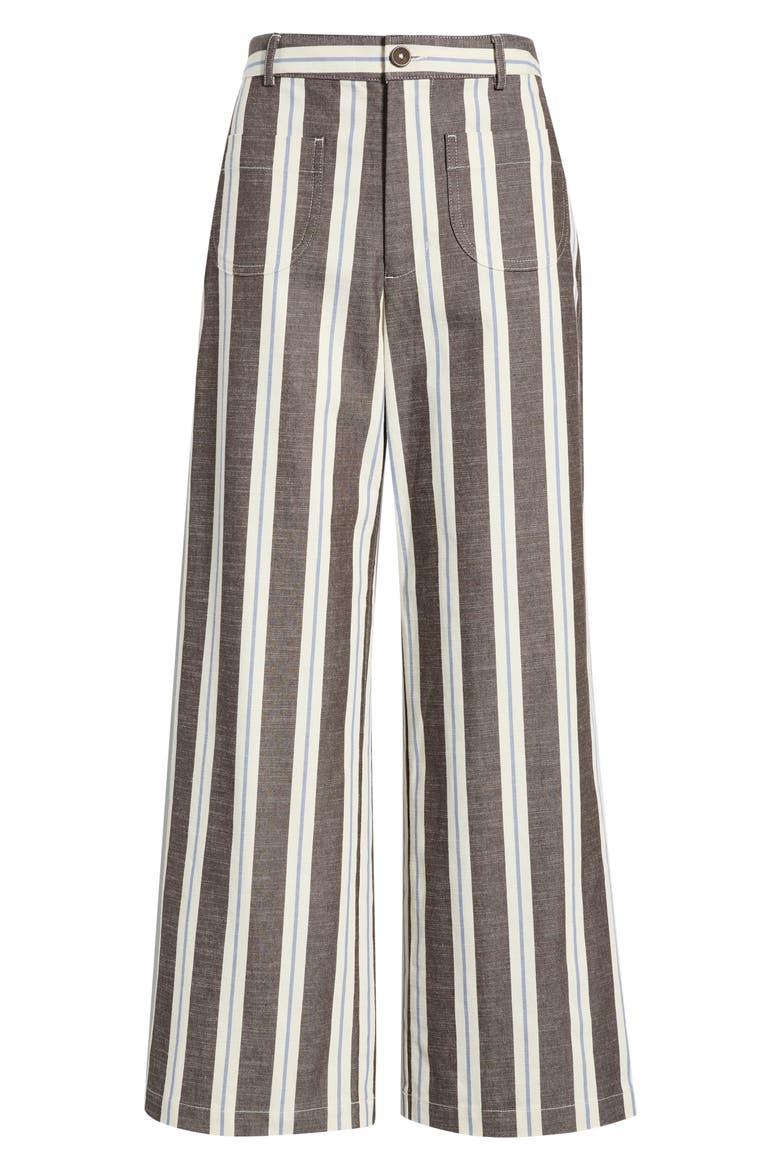 Mindy Stripe Straight Leg Pants, Alternate, color, ANNE STRIPE CHOCOLA